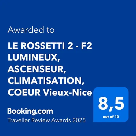 Le Rossetti 2 - F2 Lumineux, Ascenseur, Climatisation, Coeur Vieux-nice Daire *